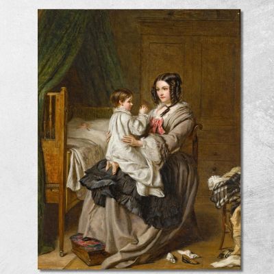 Bedtime Evening Prayers William Powell Frith wpf3 canvas print 
