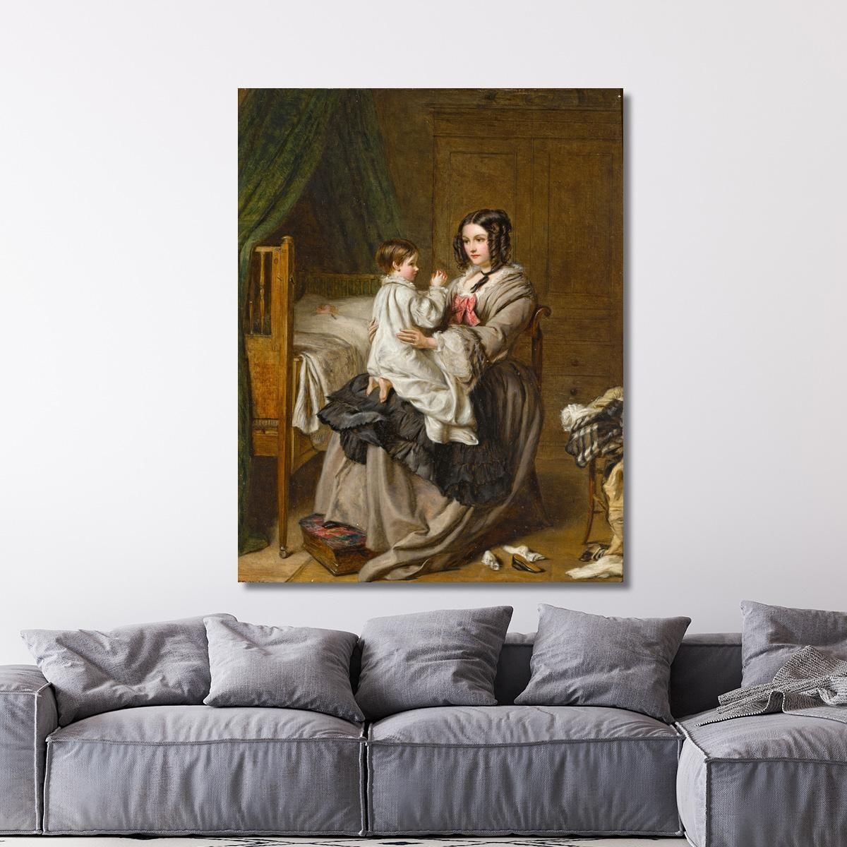 Bedtime Evening Prayers William Powell Frith wpf3 canvas print 