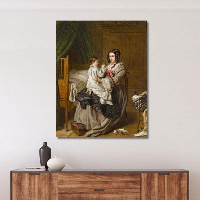 Bedtime Evening Prayers William Powell Frith wpf3 canvas print 