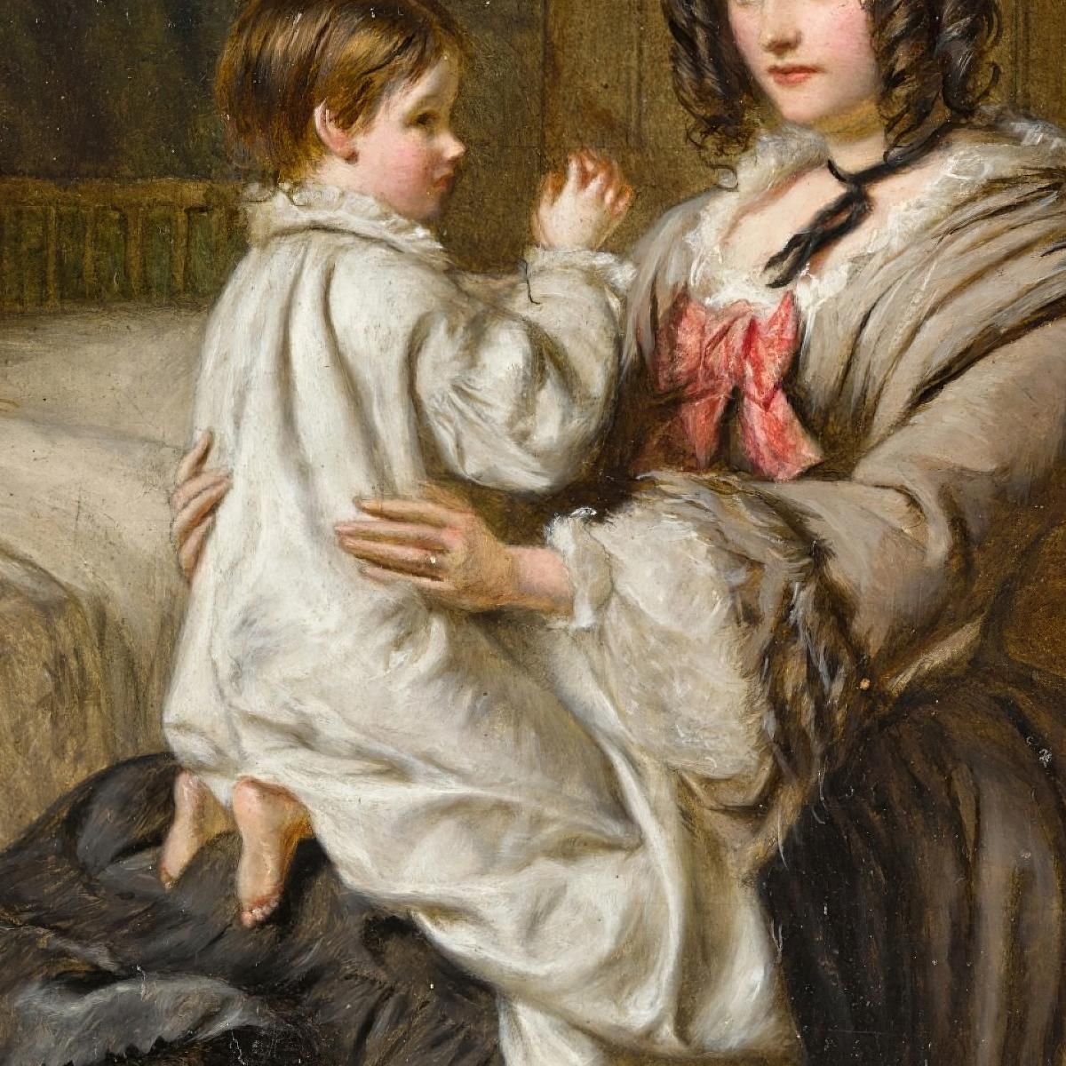 Bedtime Evening Prayers William Powell Frith wpf3 canvas print