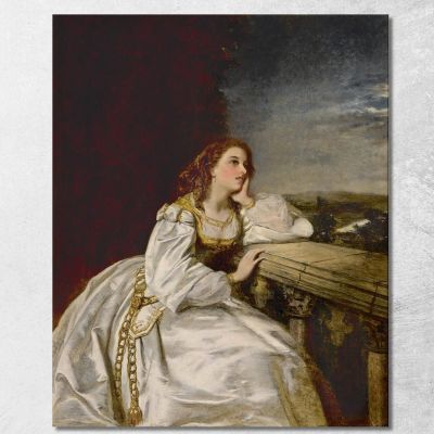 Juliet 'O That I Were A Glove Upon That Hand' William Powell Frith wpf8 canvas print 