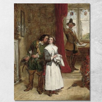 The Puritan'S Daughter William Powell Frith wpf22 canvas print 