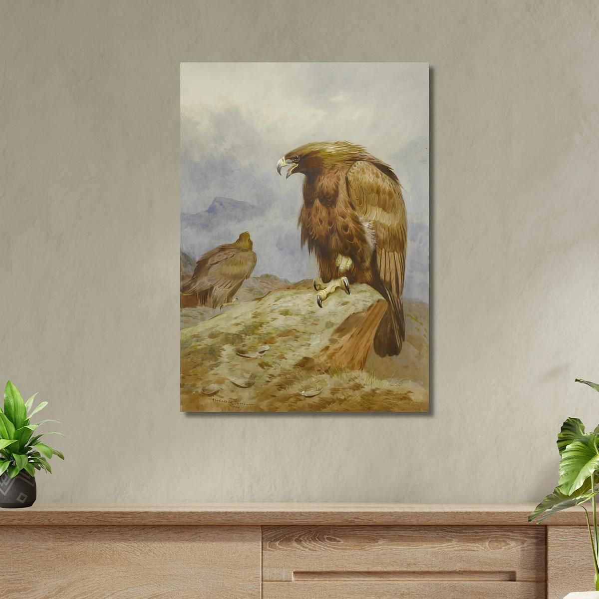 A Pair Of Golden Eagles Archibald Thorburn ath9 canvas print 