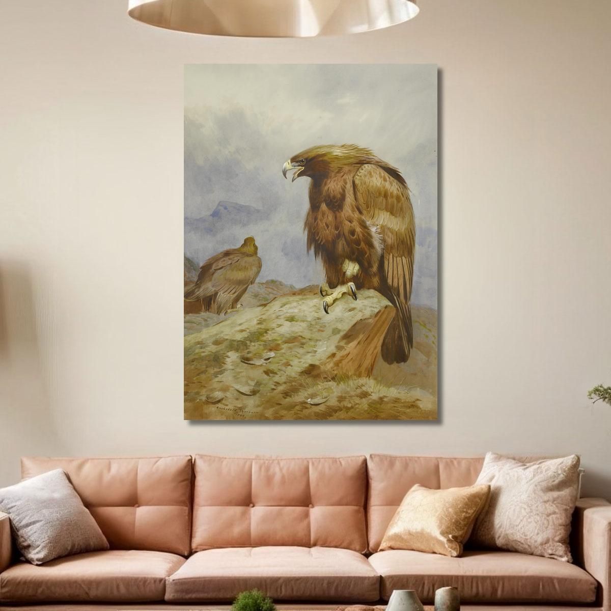 A Pair Of Golden Eagles Archibald Thorburn ath9 canvas print 