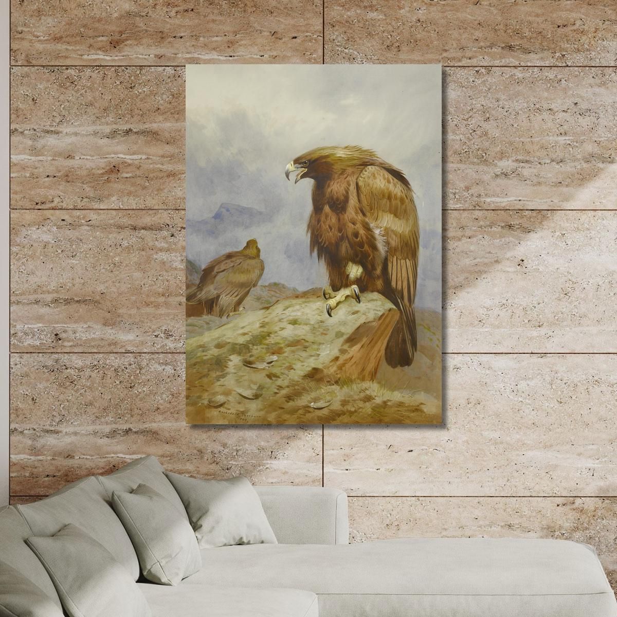 A Pair Of Golden Eagles Archibald Thorburn ath9 canvas print 