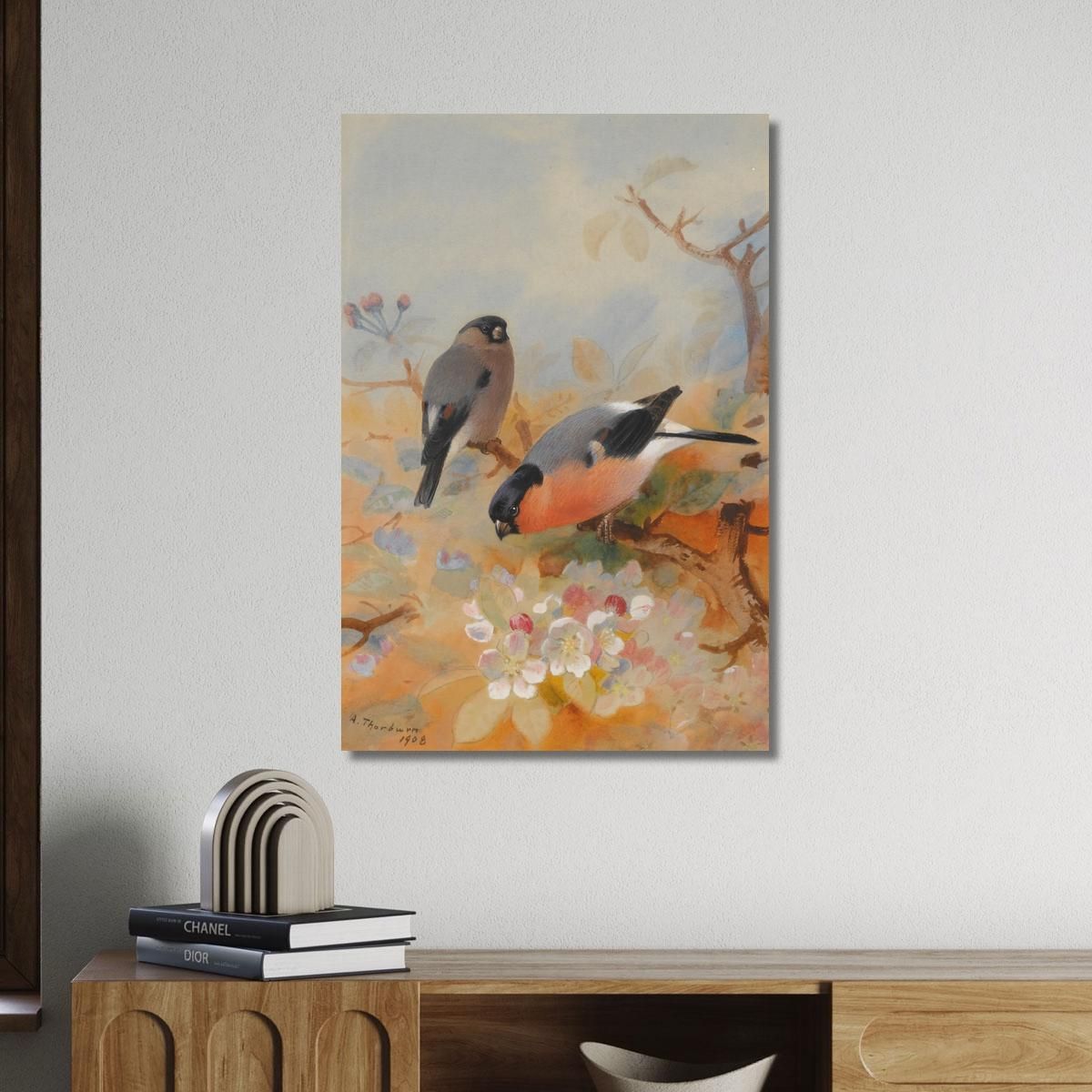 Bullfinches Archibald Thorburn ath32 canvas print 