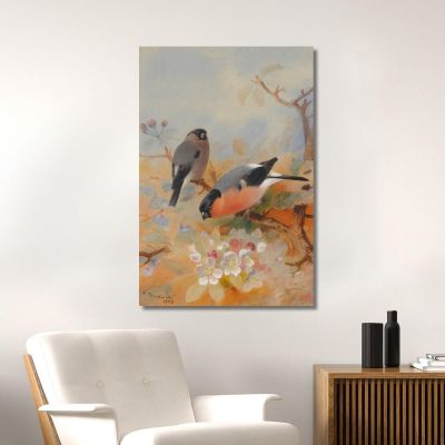 Bullfinches Archibald Thorburn ath32 canvas print 