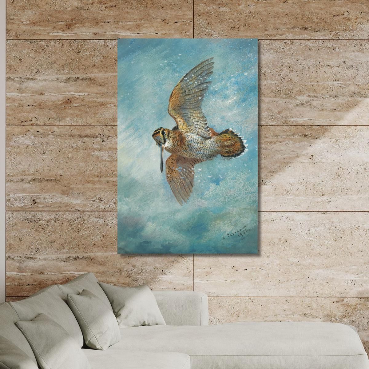 Caught In A Blizzard Woodcock Archibald Thorburn ath35 canvas print 