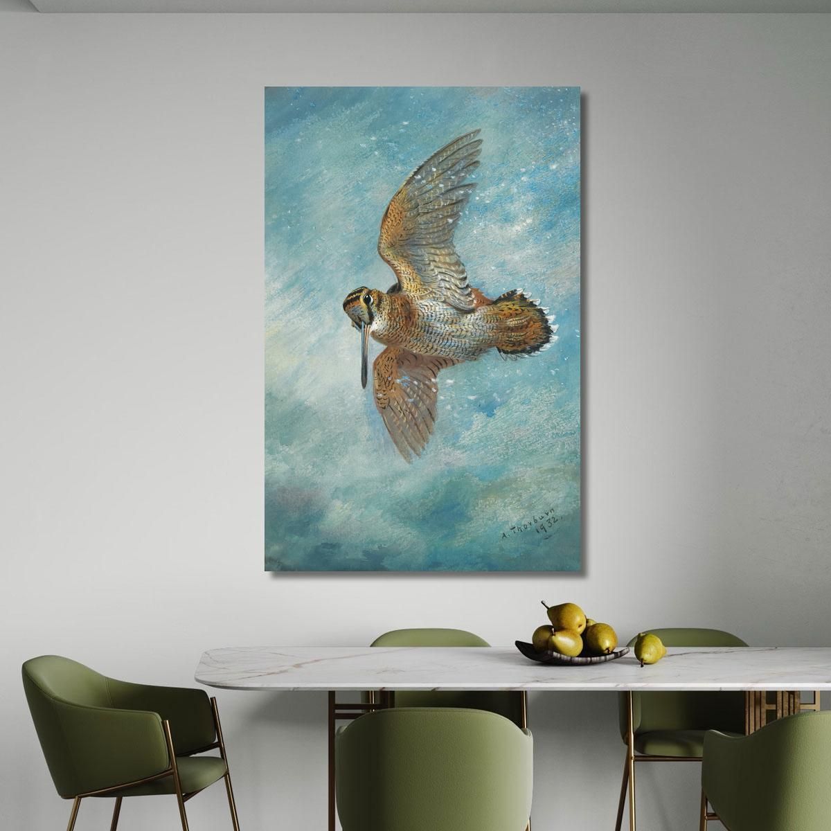Caught In A Blizzard Woodcock Archibald Thorburn ath35 canvas print 