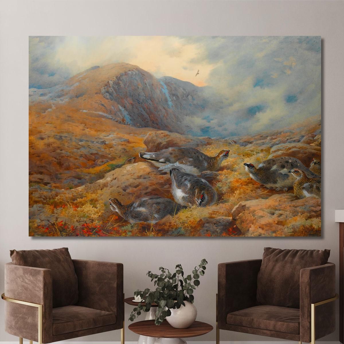 Danger Aloft Ptarmigan Archibald Thorburn ath40 canvas print 