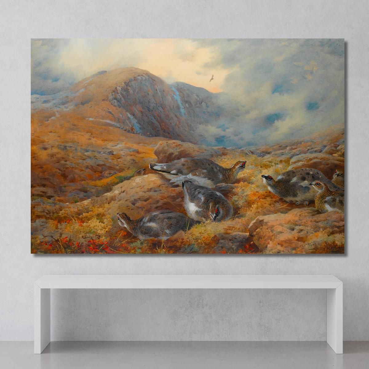 Danger Aloft Ptarmigan Archibald Thorburn ath40 canvas print 
