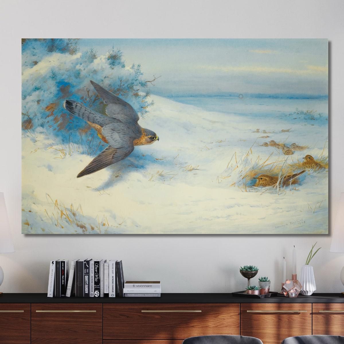 Merlin And Larks Archibald Thorburn ath68 canvas print 