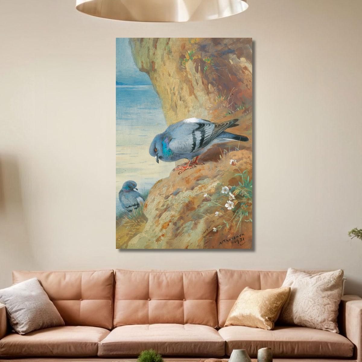 Rock Doves Archibald Thorburn ath89 canvas print 