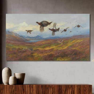 Swerving From The Guns-Red Grouse Archibald Thorburn ath98 canvas print 
