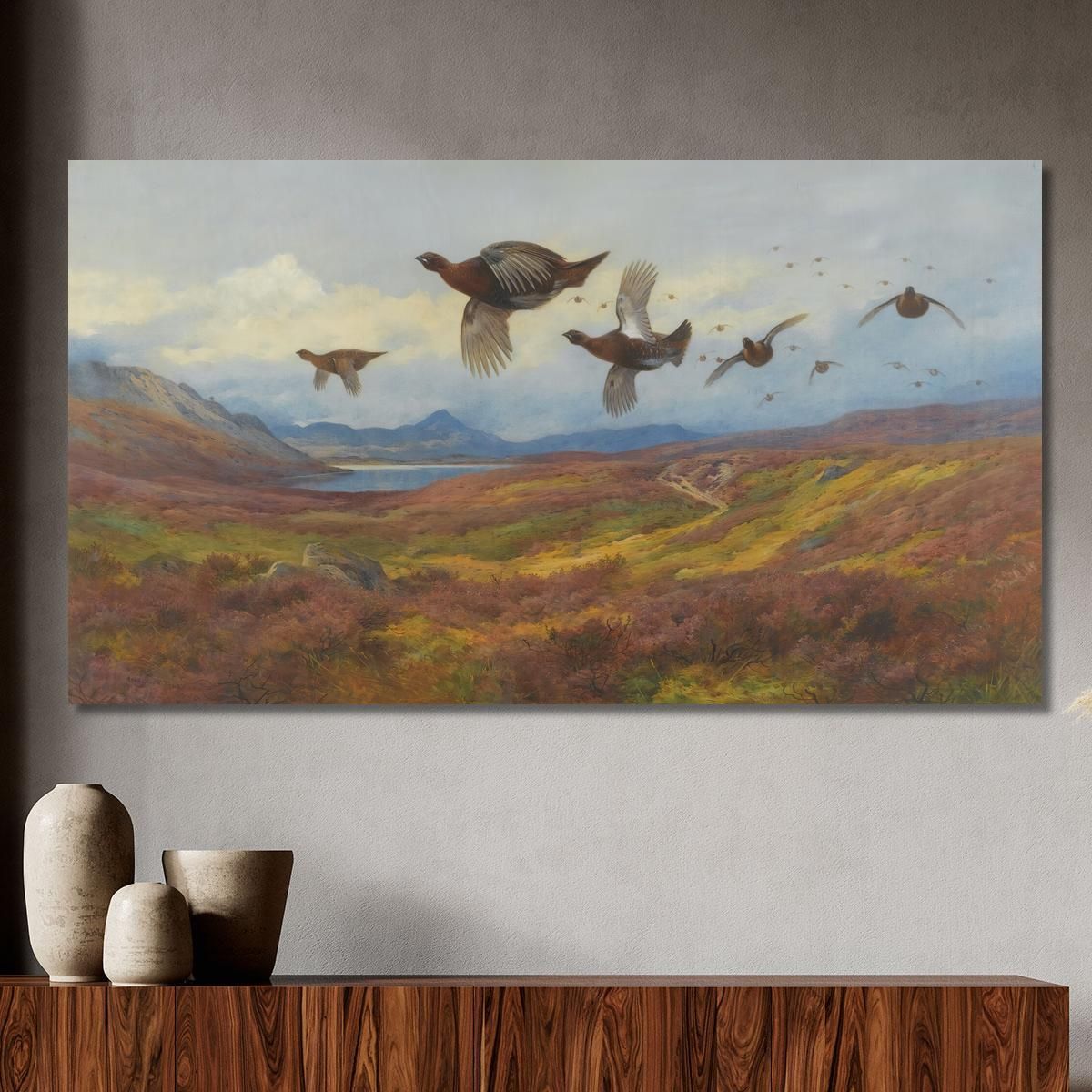 Swerving From The Guns-Red Grouse Archibald Thorburn ath98 canvas print 