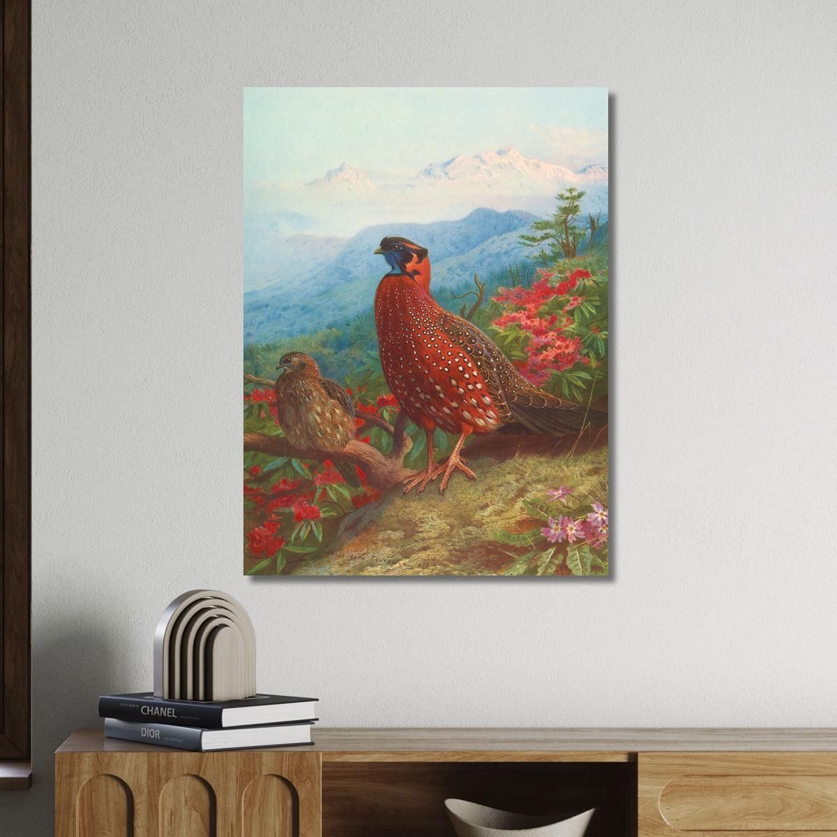 The Satyr Tragopan Archibald Thorburn ath103 canvas print 