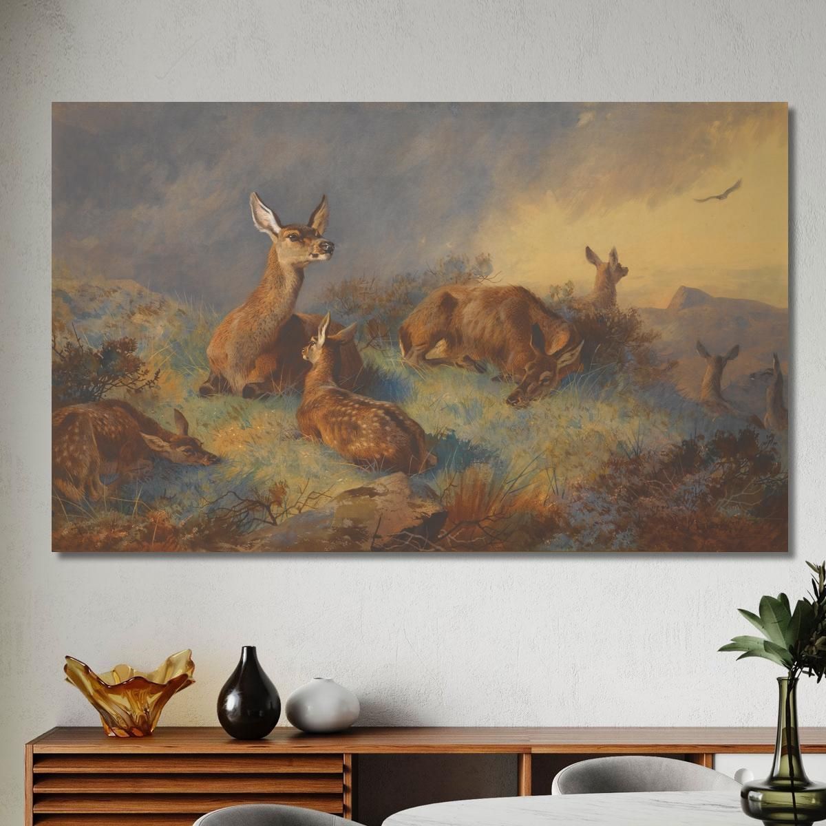 The Watchful Hinds Archibald Thorburn ath104 canvas print 