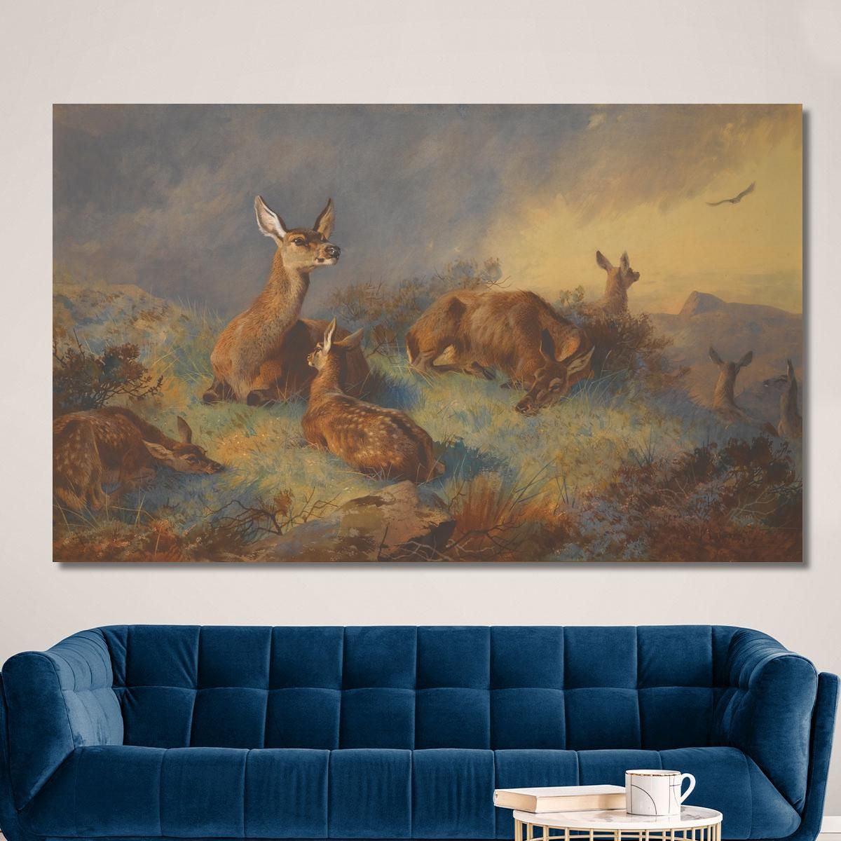 The Watchful Hinds Archibald Thorburn ath104 canvas print 