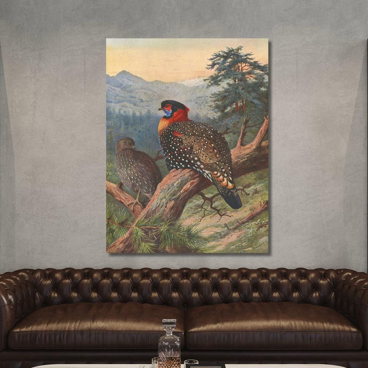 Western Tragopan Archibald Thorburn ath109 canvas print 