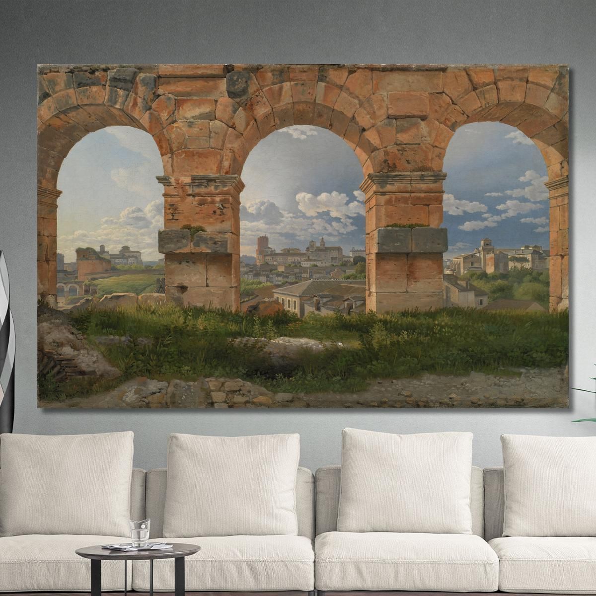 A View Through Three Arches Of The Third Storey Of The Colosseum Christoffer Wilhelm Eckersberg cwe9 canvas print 
