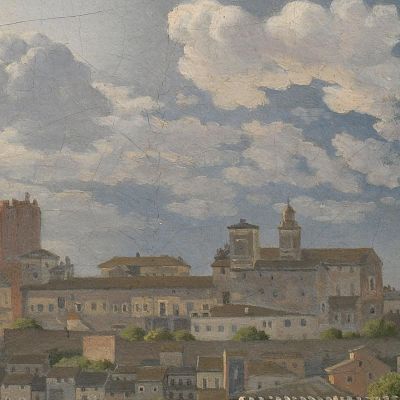 A View Through Three Arches Of The Third Storey Of The Colosseum Christoffer Wilhelm Eckersberg cwe9 canvas print