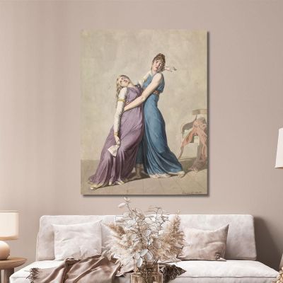 A Woman Supporting Another Woman Who Has Fainted Upon Reading A Letter Christoffer Wilhelm Eckersberg cwe11 canvas print 