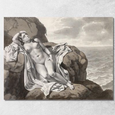 Andromeda Chained To A Rock Christoffer Wilhelm Eckersberg cwe15 canvas print 