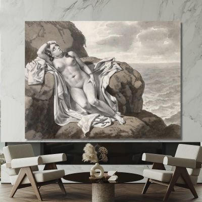 Andromeda Chained To A Rock Christoffer Wilhelm Eckersberg cwe15 canvas print 
