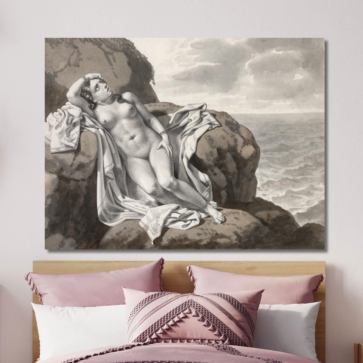 Andromeda Chained To A Rock Christoffer Wilhelm Eckersberg cwe15 canvas print 