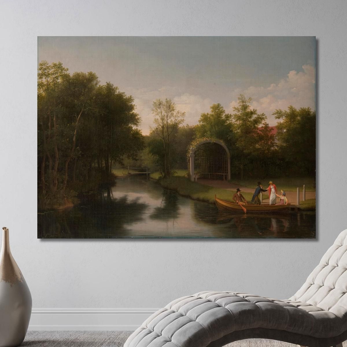 Arbour In The Park Of Sanderumgaard Manor Christoffer Wilhelm Eckersberg cwe16 canvas print 