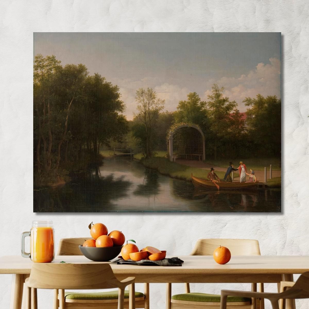 Arbour In The Park Of Sanderumgaard Manor Christoffer Wilhelm Eckersberg cwe16 canvas print 
