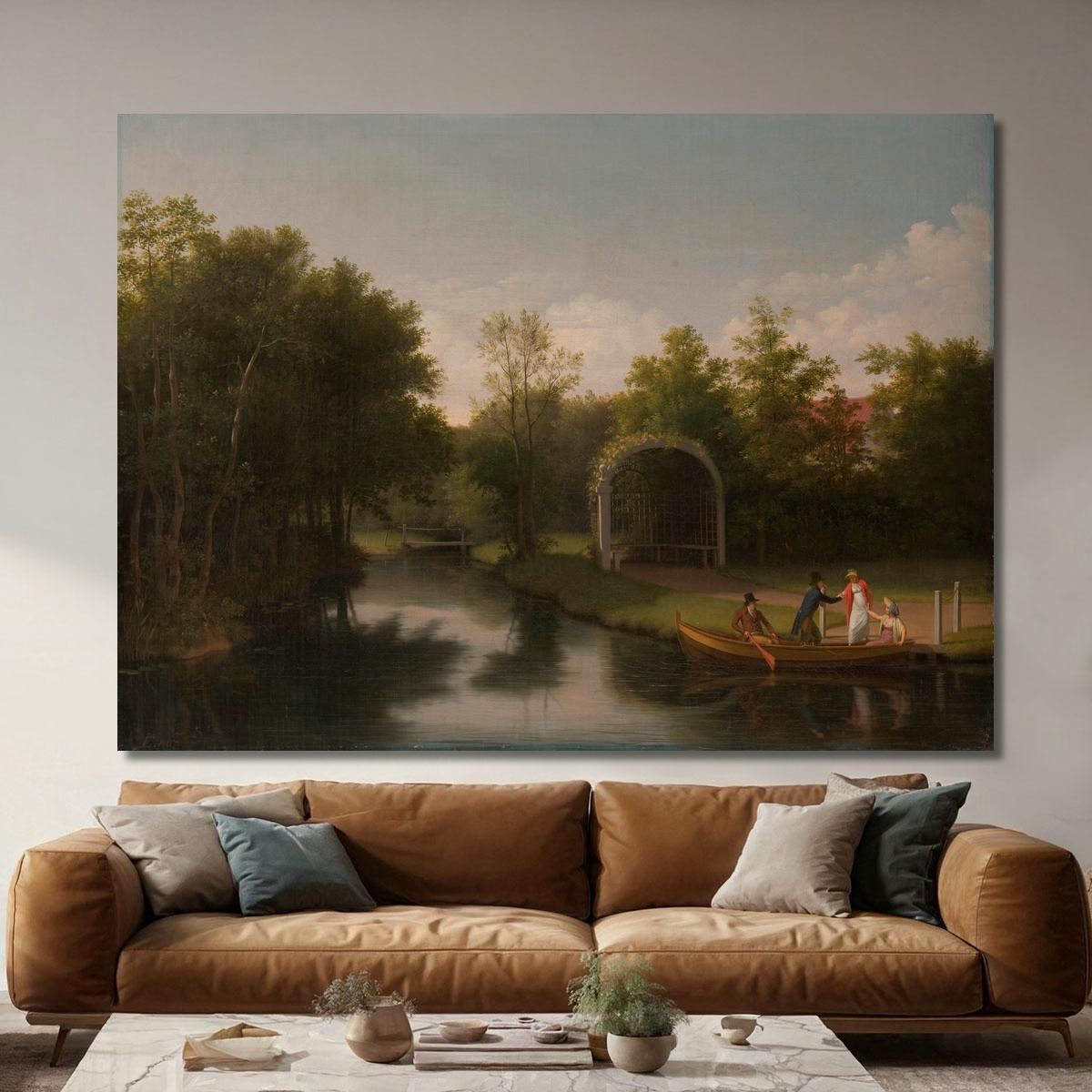 Arbour In The Park Of Sanderumgaard Manor Christoffer Wilhelm Eckersberg cwe16 canvas print 