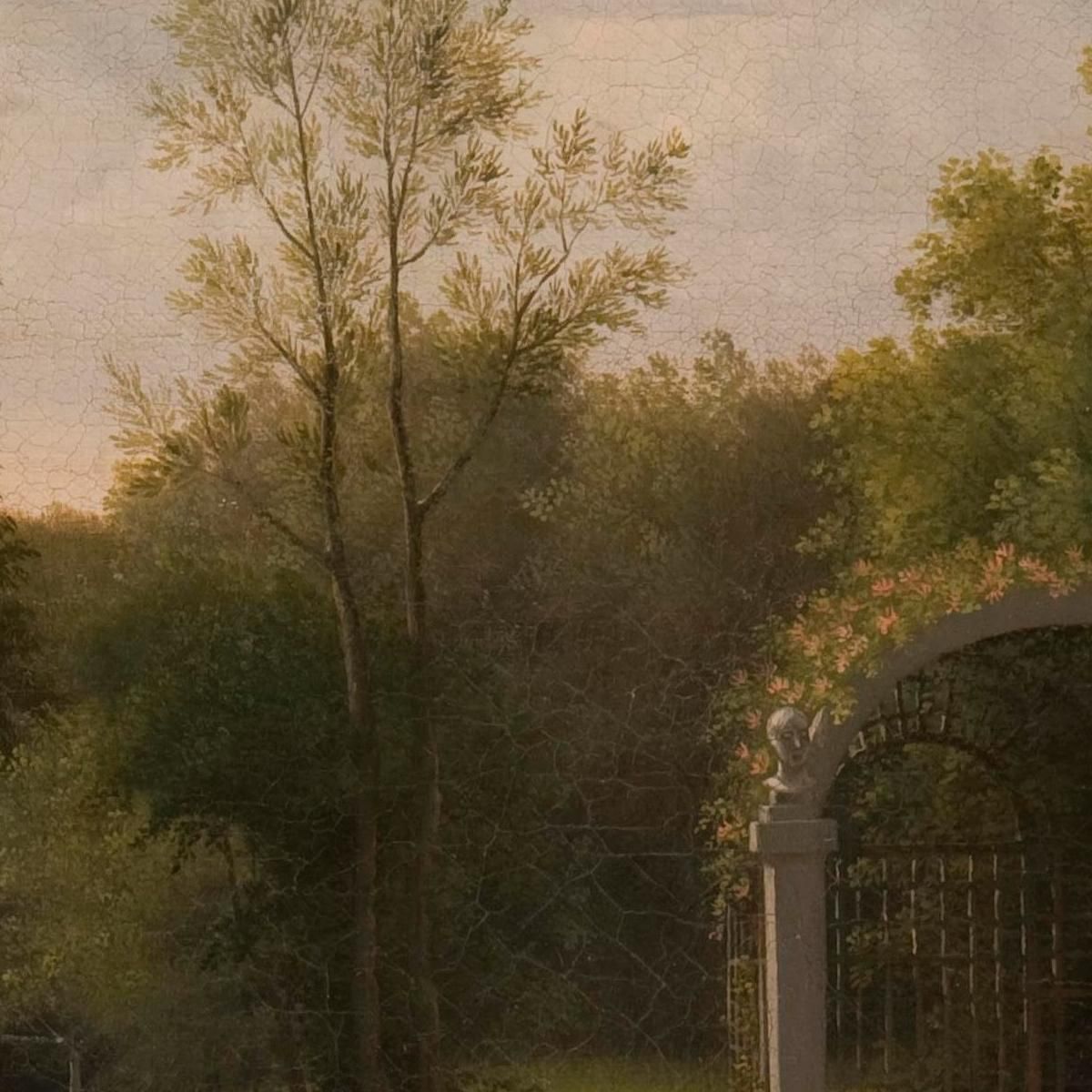 Arbour In The Park Of Sanderumgaard Manor Christoffer Wilhelm Eckersberg cwe16 canvas print