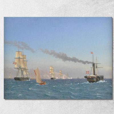 Christian Viii Aboard His Steamship 'Ægir' Christoffer Wilhelm Eckersberg cwe19 canvas print 