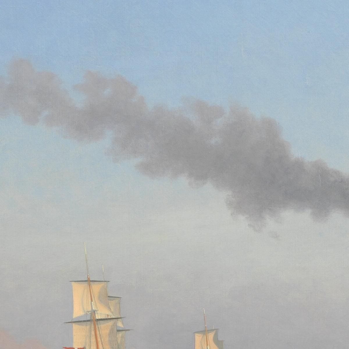 Christian Viii Aboard His Steamship 'Ægir' Christoffer Wilhelm Eckersberg cwe19 canvas print