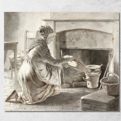 Food Is Prepared: Eckersberg'S Hostess In Paris Christoffer Wilhelm Eckersberg cwe27 canvas print 