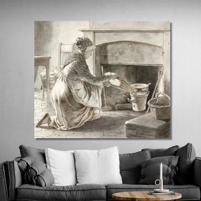 Food Is Prepared: Eckersberg'S Hostess In Paris Christoffer Wilhelm Eckersberg cwe27 canvas print 