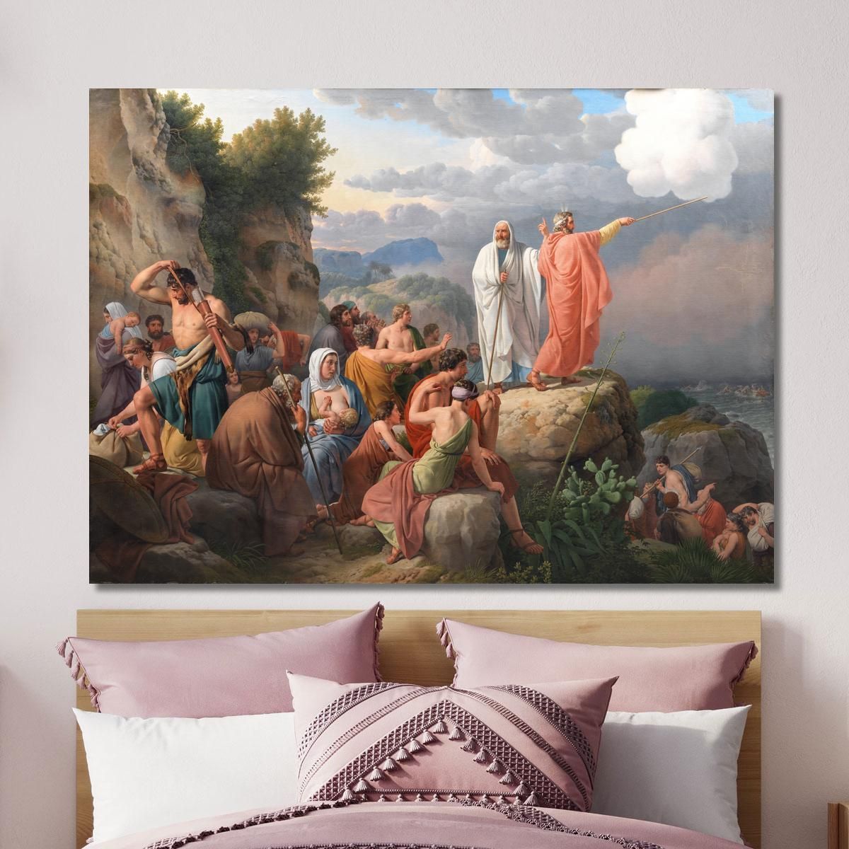 Moses Lets The Red Sea Return And Pharaoh'S Army Is Overwhelmed Christoffer Wilhelm Eckersberg cwe40 canvas print 