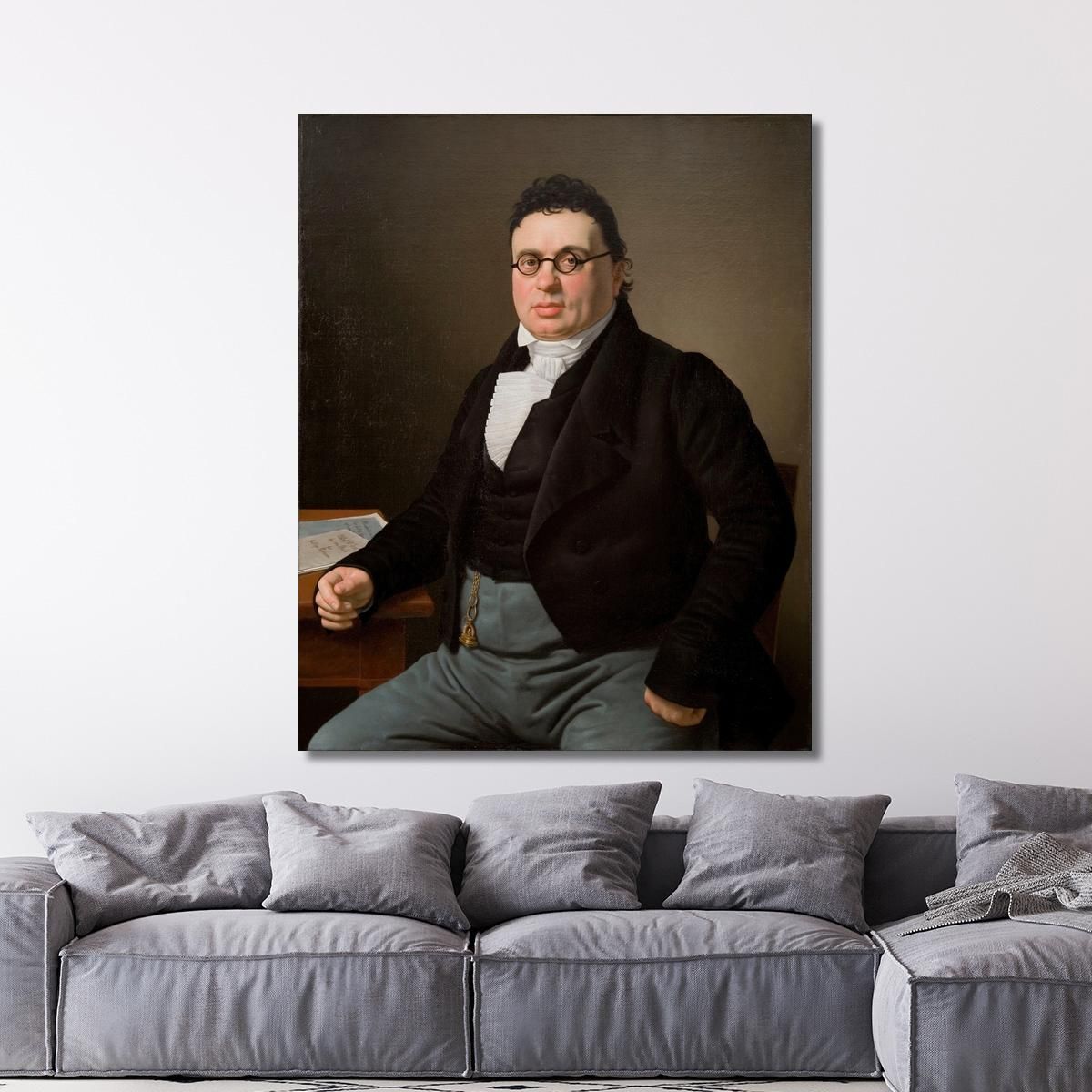 Portrait Of The Merchant Joseph Raphael Christoffer Wilhelm Eckersberg cwe49 canvas print 