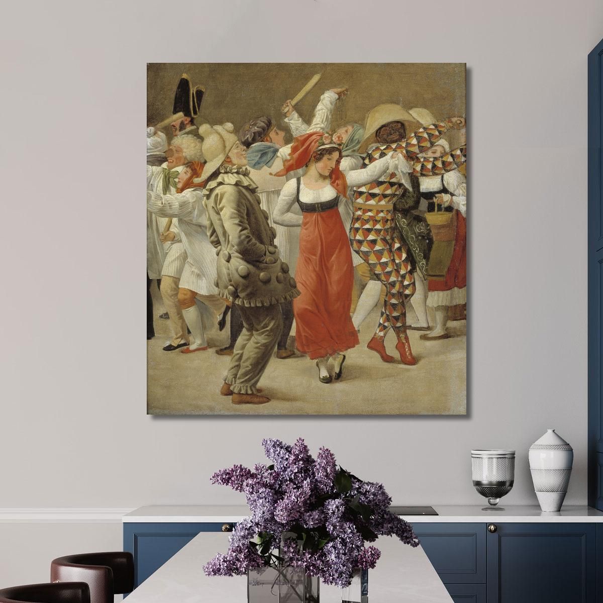 The Carnival In Rome - Fragment Christoffer Wilhelm Eckersberg cwe69 canvas print 