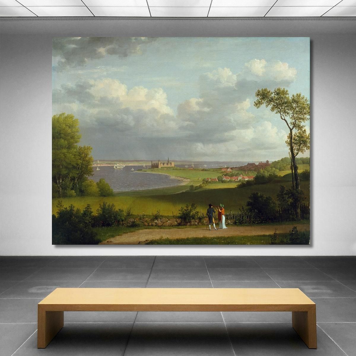 View North Of Kronborg Castle Christoffer Wilhelm Eckersberg cwe92 canvas print 