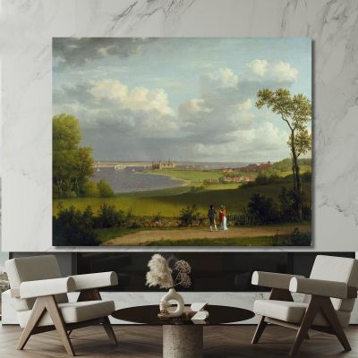 View North Of Kronborg Castle Christoffer Wilhelm Eckersberg cwe92 canvas print 