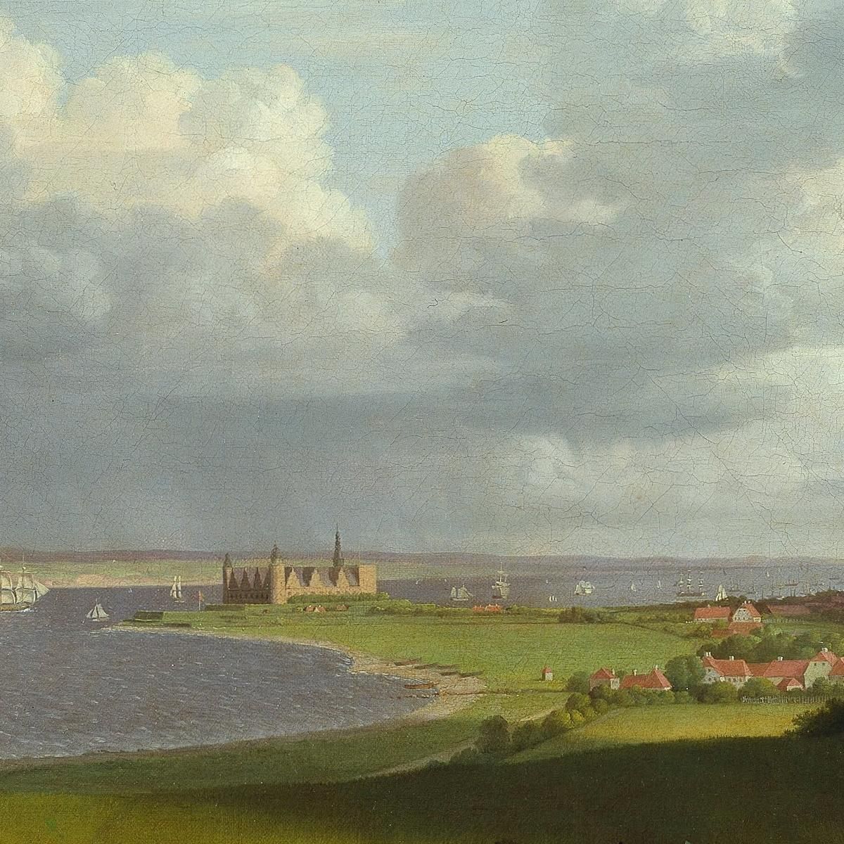 View North Of Kronborg Castle Christoffer Wilhelm Eckersberg cwe92 canvas print