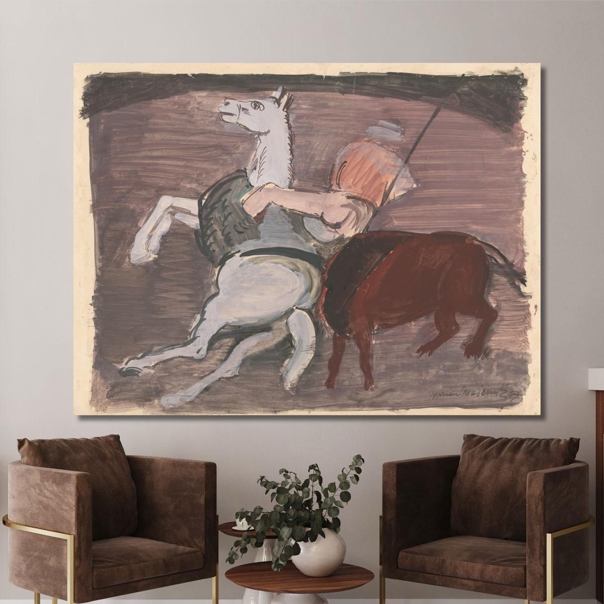 Bull Fight Cyprián Majerník cmj7 canvas print 