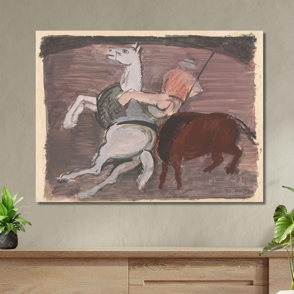 Bull Fight Cyprián Majerník cmj7 canvas print 