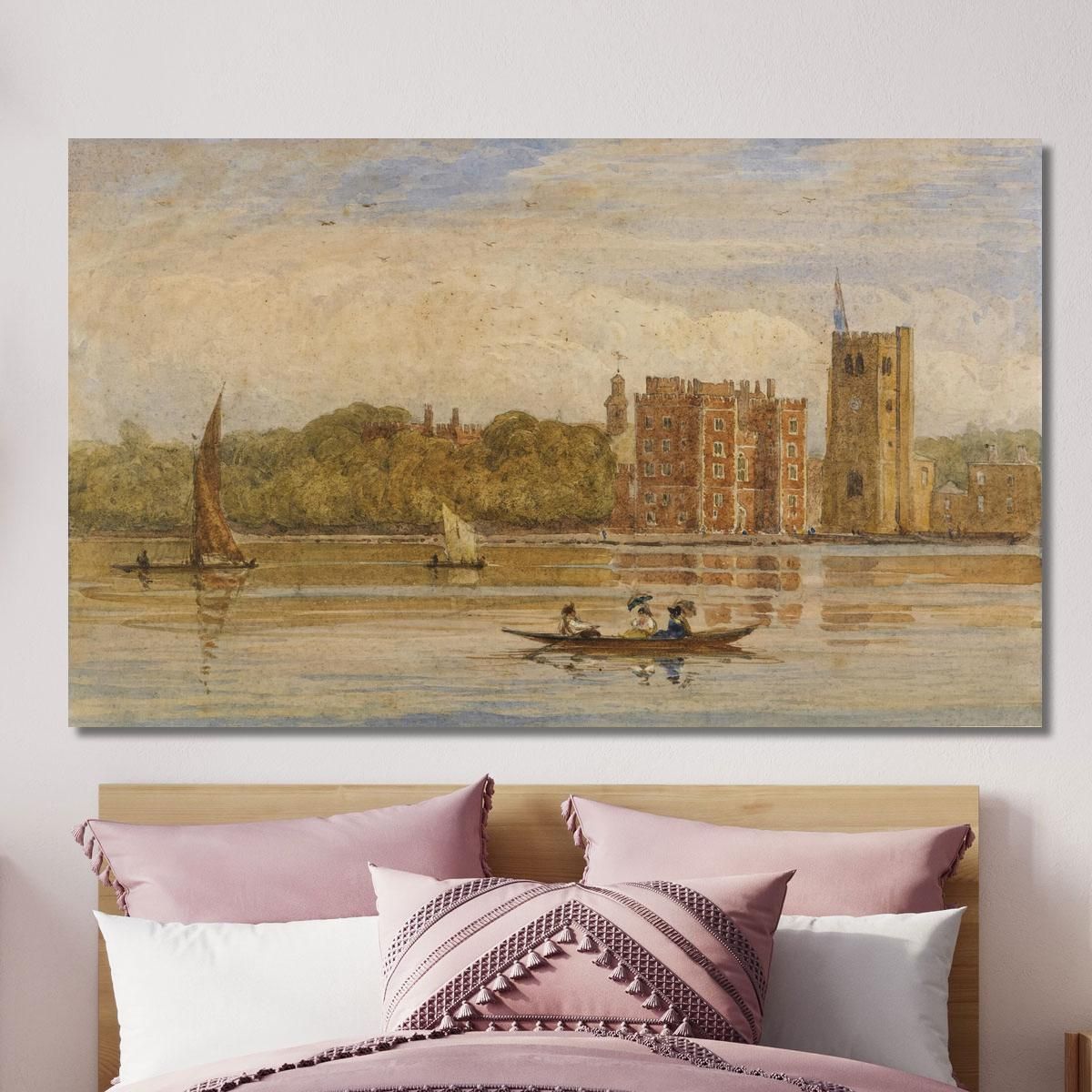 Boating Before Lambeth Palace London David Cox dcx7 canvas print 
