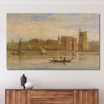 Boating Before Lambeth Palace London David Cox dcx7 canvas print 