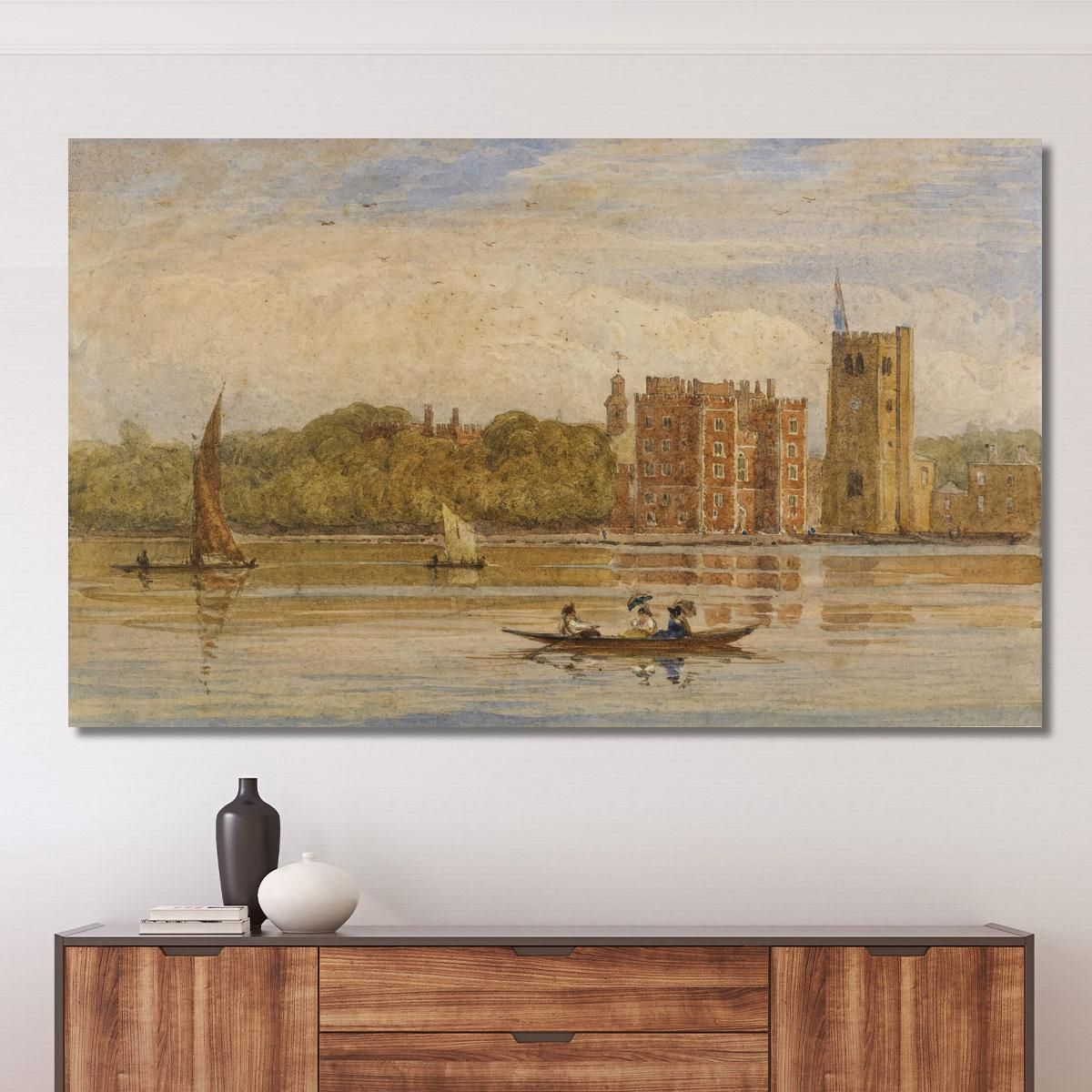 Boating Before Lambeth Palace London David Cox dcx7 canvas print 