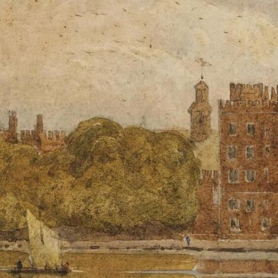 Boating Before Lambeth Palace London David Cox dcx7 canvas print
