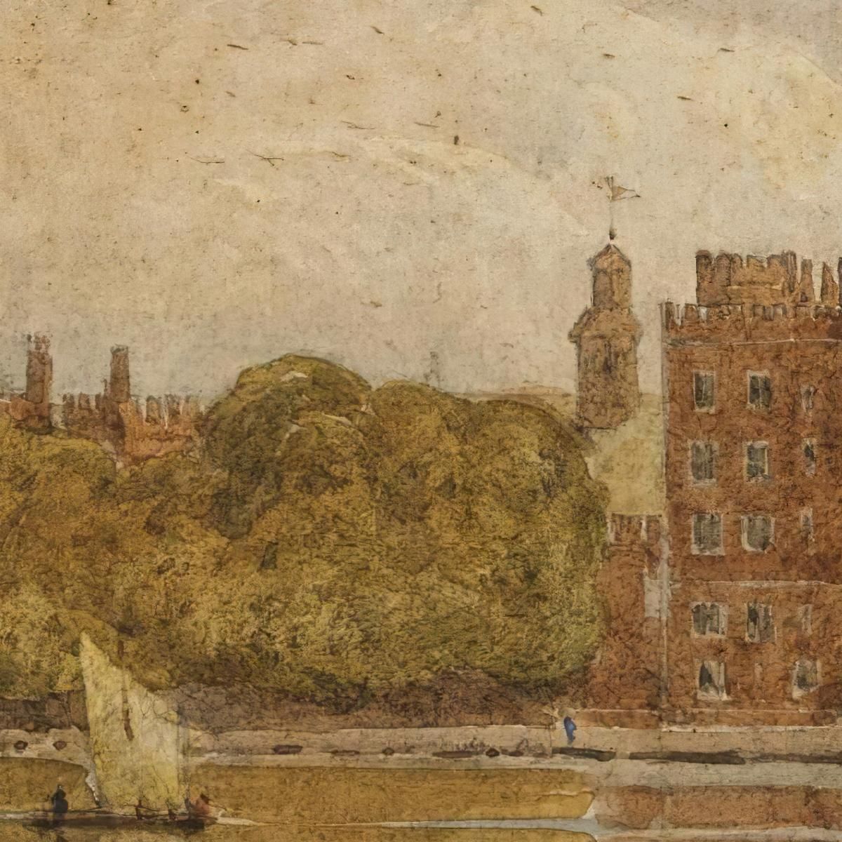 Boating Before Lambeth Palace London David Cox dcx7 canvas print